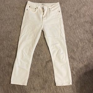 AGoldE Riley High Rise Straight White  28